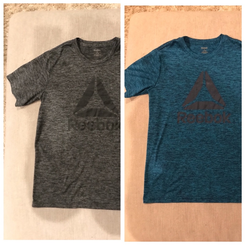 Two Reebok boys athletic tops